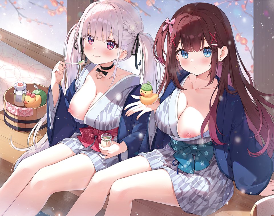 宮脇サナ 原创 Ayamy 三股辫 Breasts 茶发 樱花 项圈