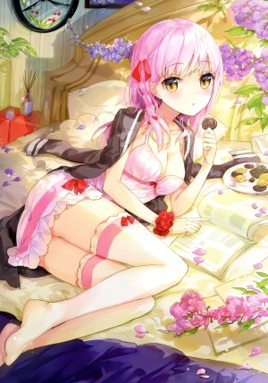 ふーみ,cleavage,连衣裙,黑丝,白丝