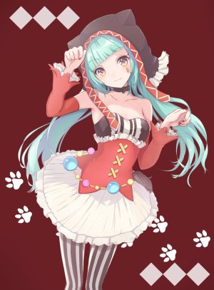 初音ミク,VOCALOID,ゆずあじ。,前发,青发,直刘海,胸部,cleavage,长发,长袖,视线正对,迷你短裙,黑丝,短裙,貧乳,笑顔,single