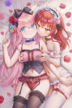 poi氵,女孩子,ぼっち・ざ・ろっく!,魅惑的大腿,少女,后藤一里×喜多郁代,喜多郁代,後藤一里,百合