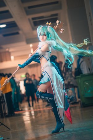 VOCALOID,COS,初音未来,赛车娘,二次元,漫展,场照,双马尾,第一公主殿下