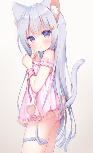 うさ城まに,猫耳,オリジナル,女の子,ぱんつ,ふともも