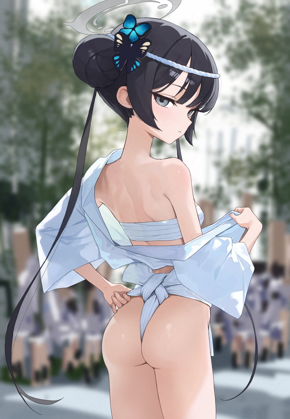 Toi1et_Paper 龙华妃咲 蔚蓝档案 光晕 和服 萝莉 脱衣