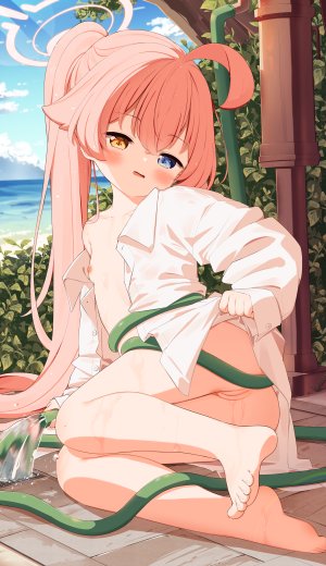 setmen,蔚蓝档案,小鸟游星野,萝莉,贫乳,脸红,长发,衬衫