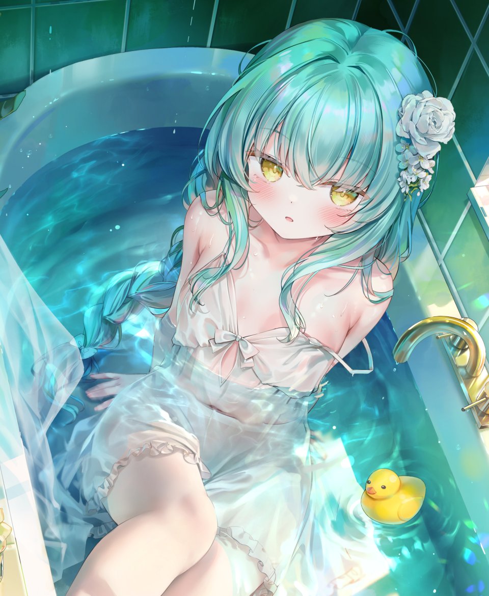 原创 鬼針草 脸红 三股辫 Breasts 连衣裙 发饰 长发