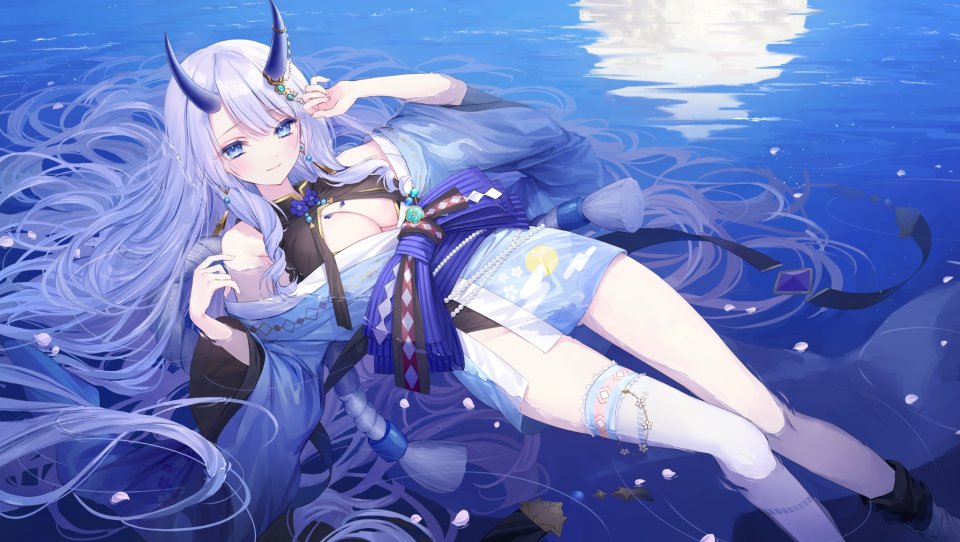 独立虚拟YouTuber Garter 和服 No-Bra 看穿 Tattoo 湿身