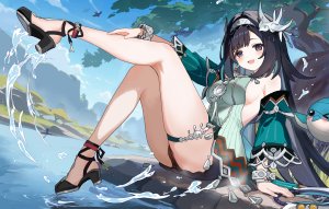 kkkula,lan_yan,原神,cameltoe,garter,No-Bra,胖次,掀裙