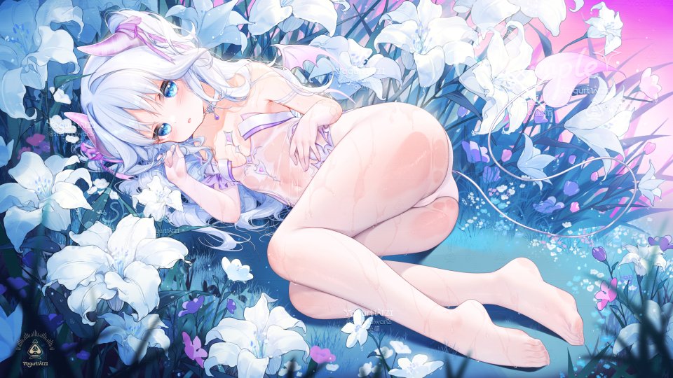 原创 露肩 碧眼 脸红 Breasts Cameltoe 项圈 恶魔娘