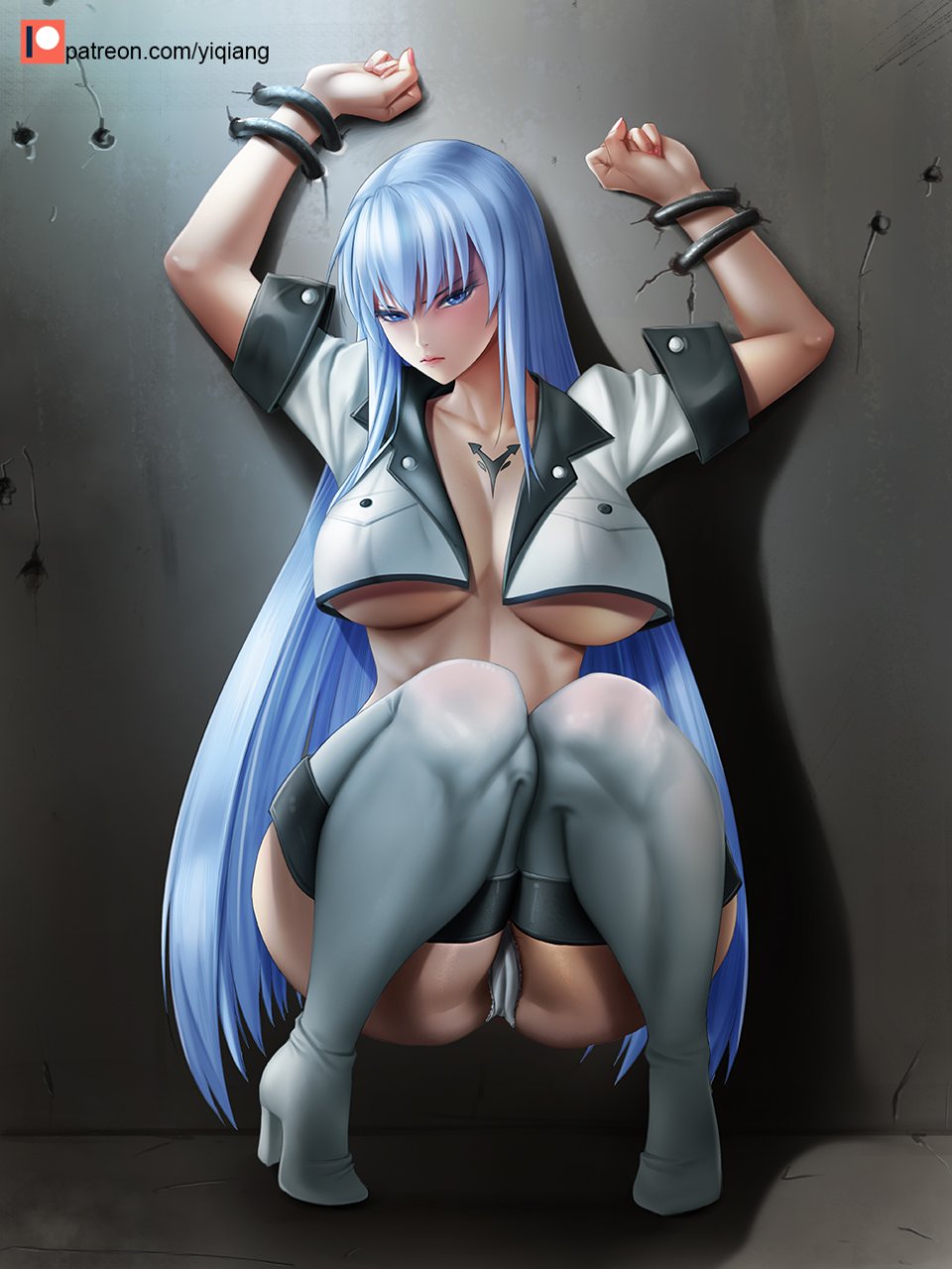 YQ Underwear Photoshop Esdeath Akame_Ga_Kill 尻 魅惑のふともも 下乳