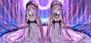 purionpurion,Euryale,Stheno,Fate/GrandOrder,breast_hold,cleavage,连衣裙,萝裙