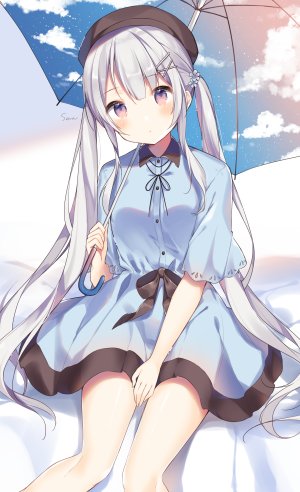 椎野せら,连衣裙,雨伞