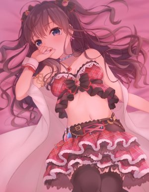 アイドルマスター,アイドルマスターシンデレラガールズ,一ノ瀬志希,かざねまり,長髪,ソロ,長身像,holding,横臥