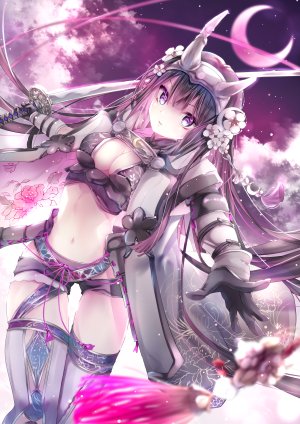 hane_segawa,sengoku_fubu,cleavage,Stockings,剑,黑丝