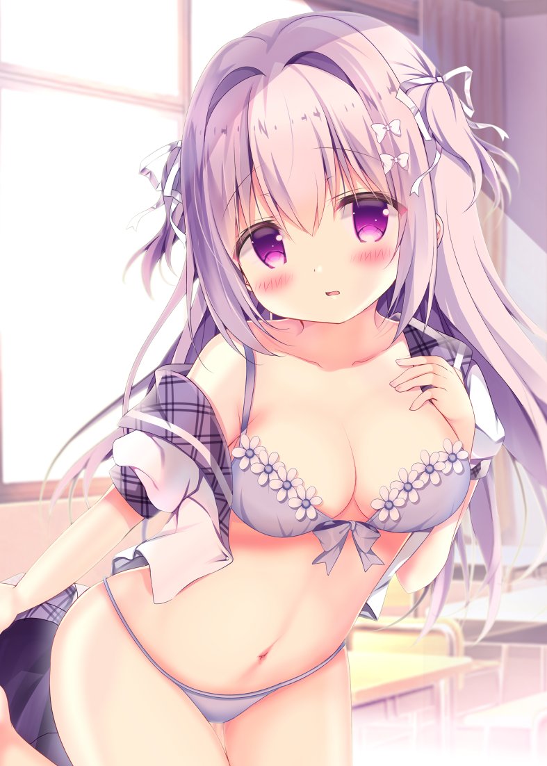 原创 あづみ一樹 前发 脸红 Bra 胸部 Cleavage 长发