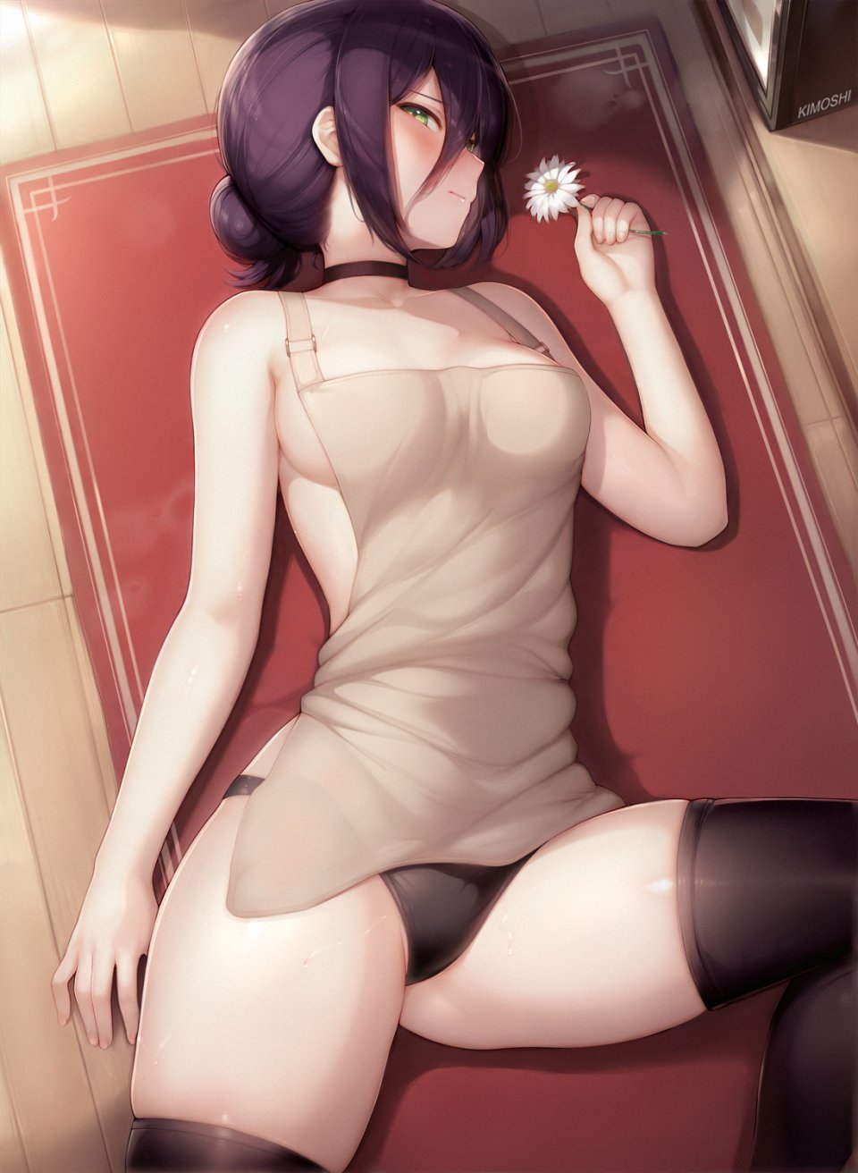 レゼ チェンソーマン Deru06 围裙 黑丝 Breasts 项圈 绿色眼