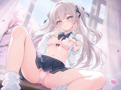 korinun_0234,bra,breasts,nipples,开衫,胖次,制服,掀裙,脱衣